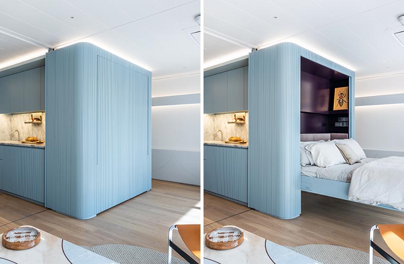 Two Murphy Beds Are Hidden In The Walls Of This Small Apartment