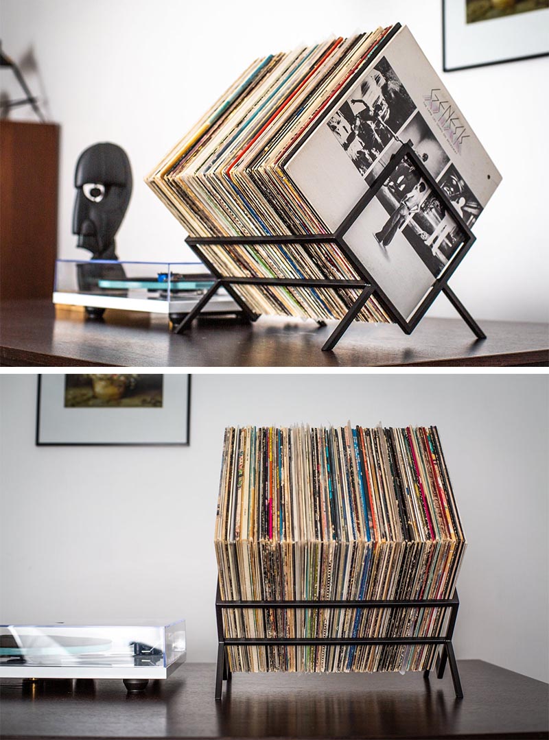 vinyl record storage cube