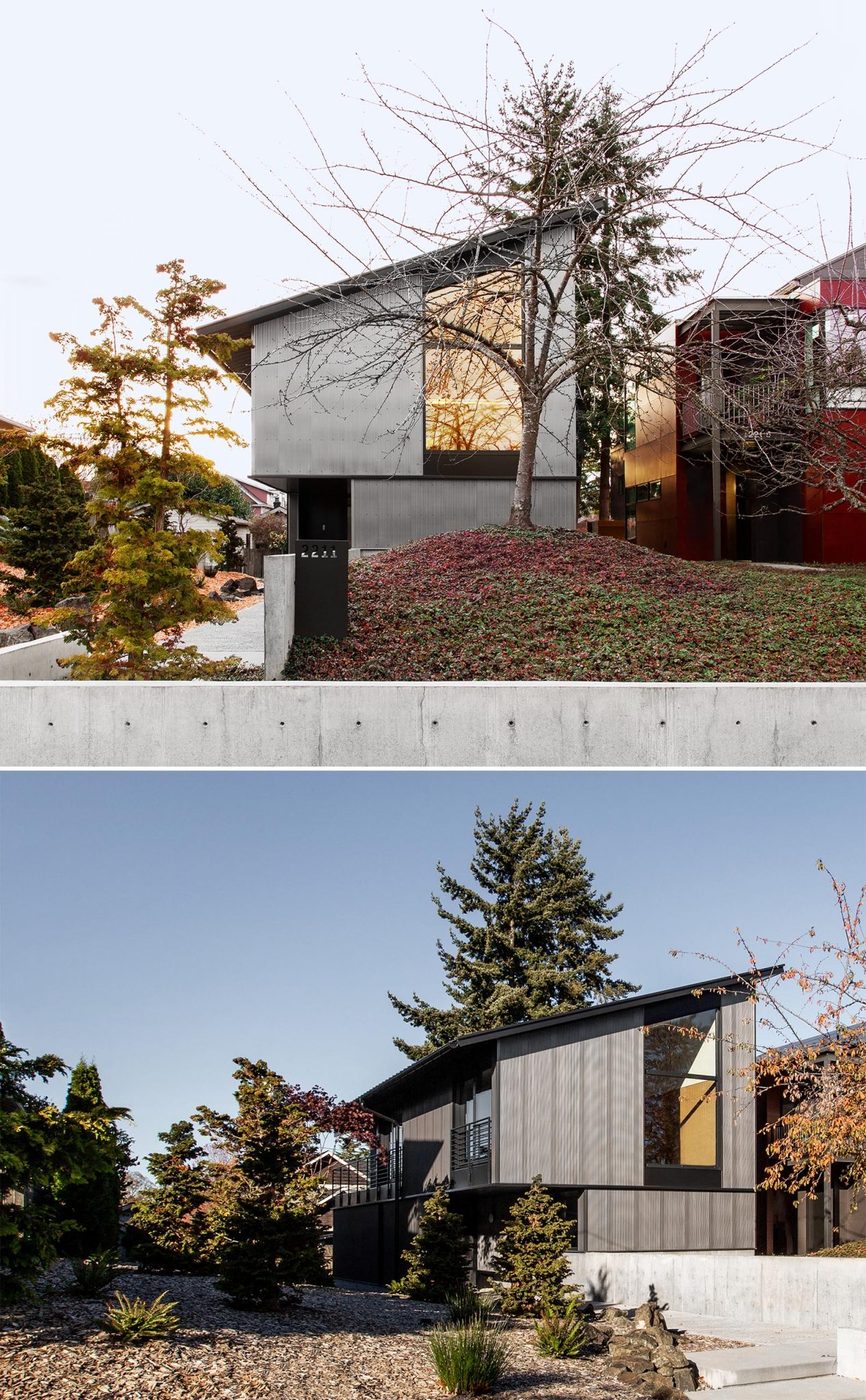 Corrugated Metal Siding Gives This New House A Strong Exterior