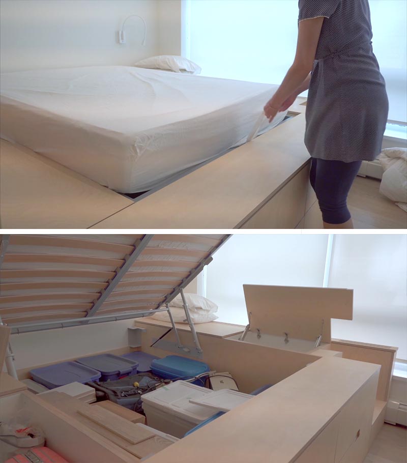 bed with hidden storage
