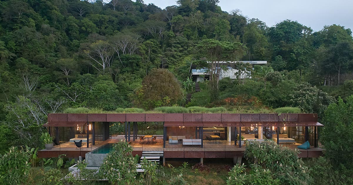 A Green Roof Allows This House To Blend Into The Surrounding Landscape