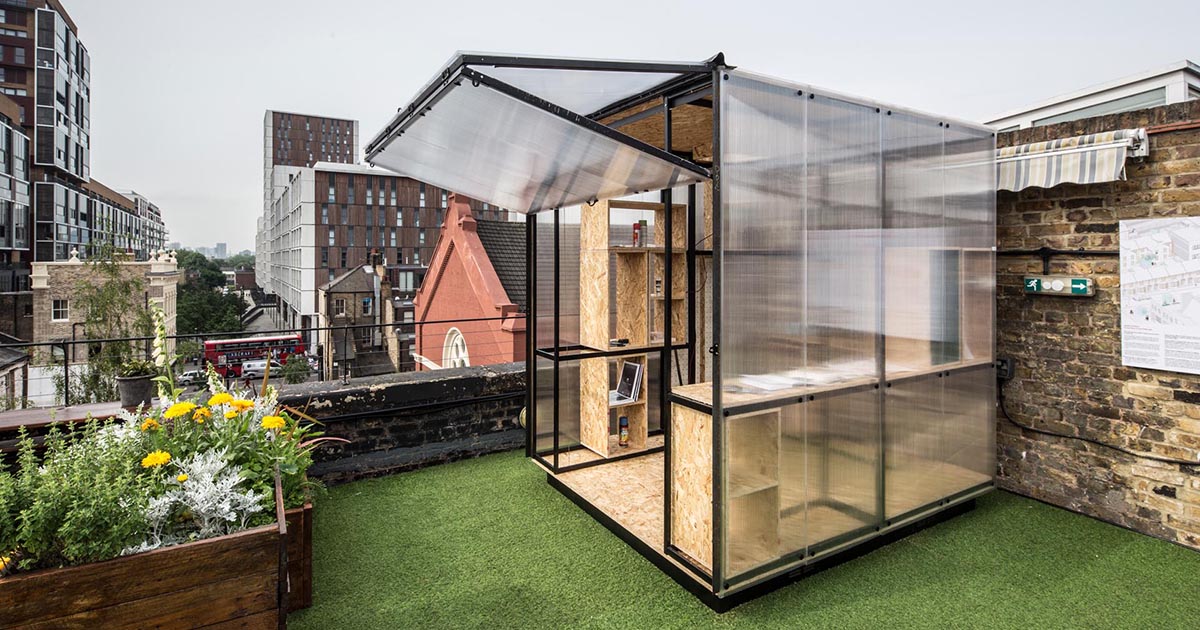 Translucent Walls Allow Light Into This Small Building Designed To Be Used As A Home Office Or Workshop