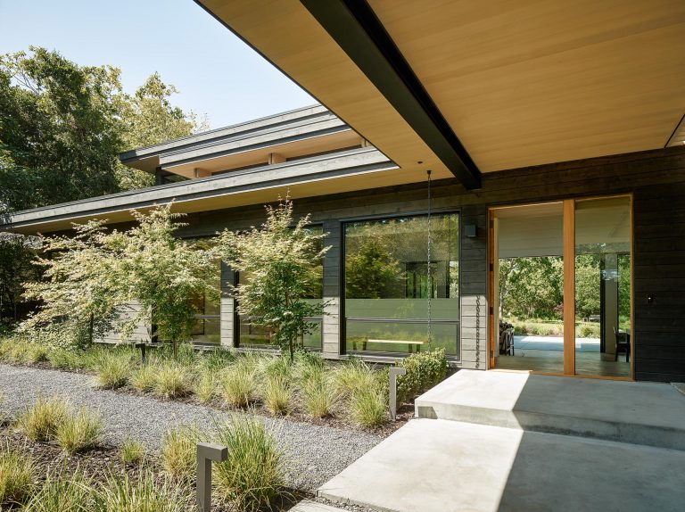 The Dark Exterior Of This House In California Hides A Bright Interior