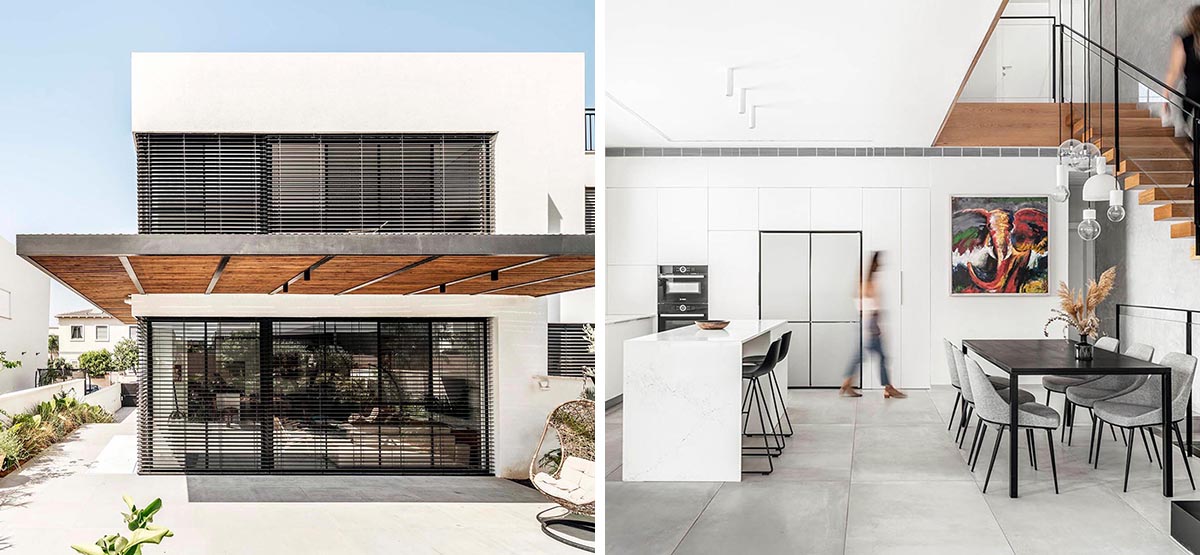 A White Interior With Matte Black Accents Matches This Home's Exterior