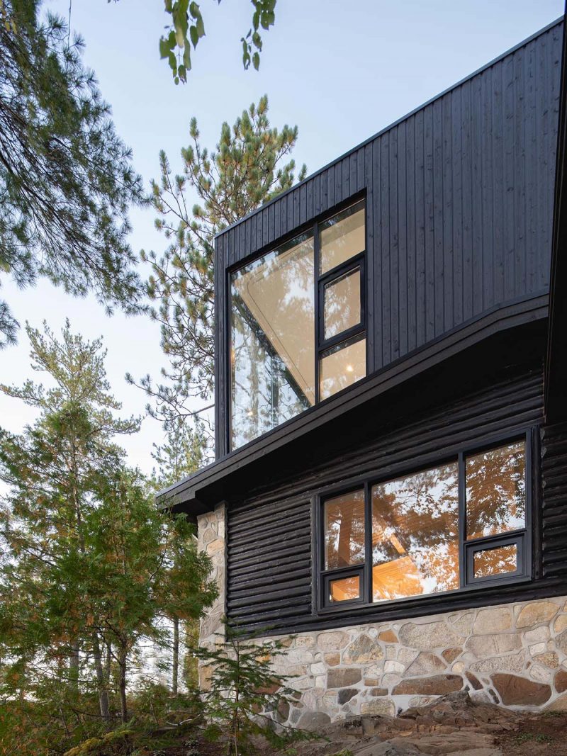 A Black Exterior And New Living Spaces Were Part Of Remodeling An Old ...