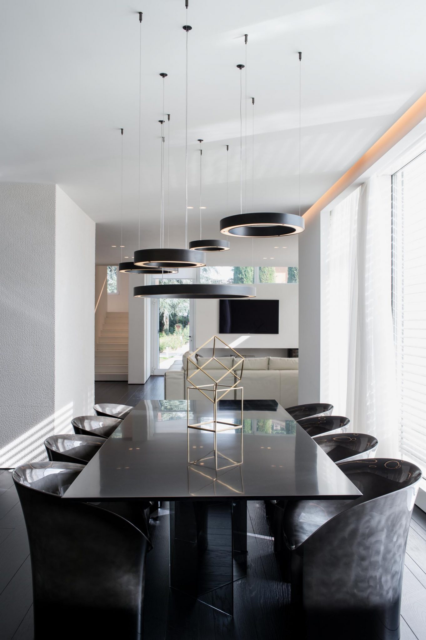 A Commitment To A Black And White Interior Was Made Throughout This Home