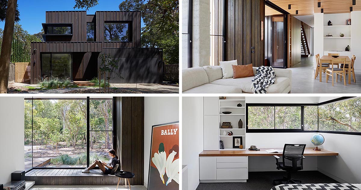 An Exterior Of Blackbutt Timber Hides The Bright White Interior Of This Home