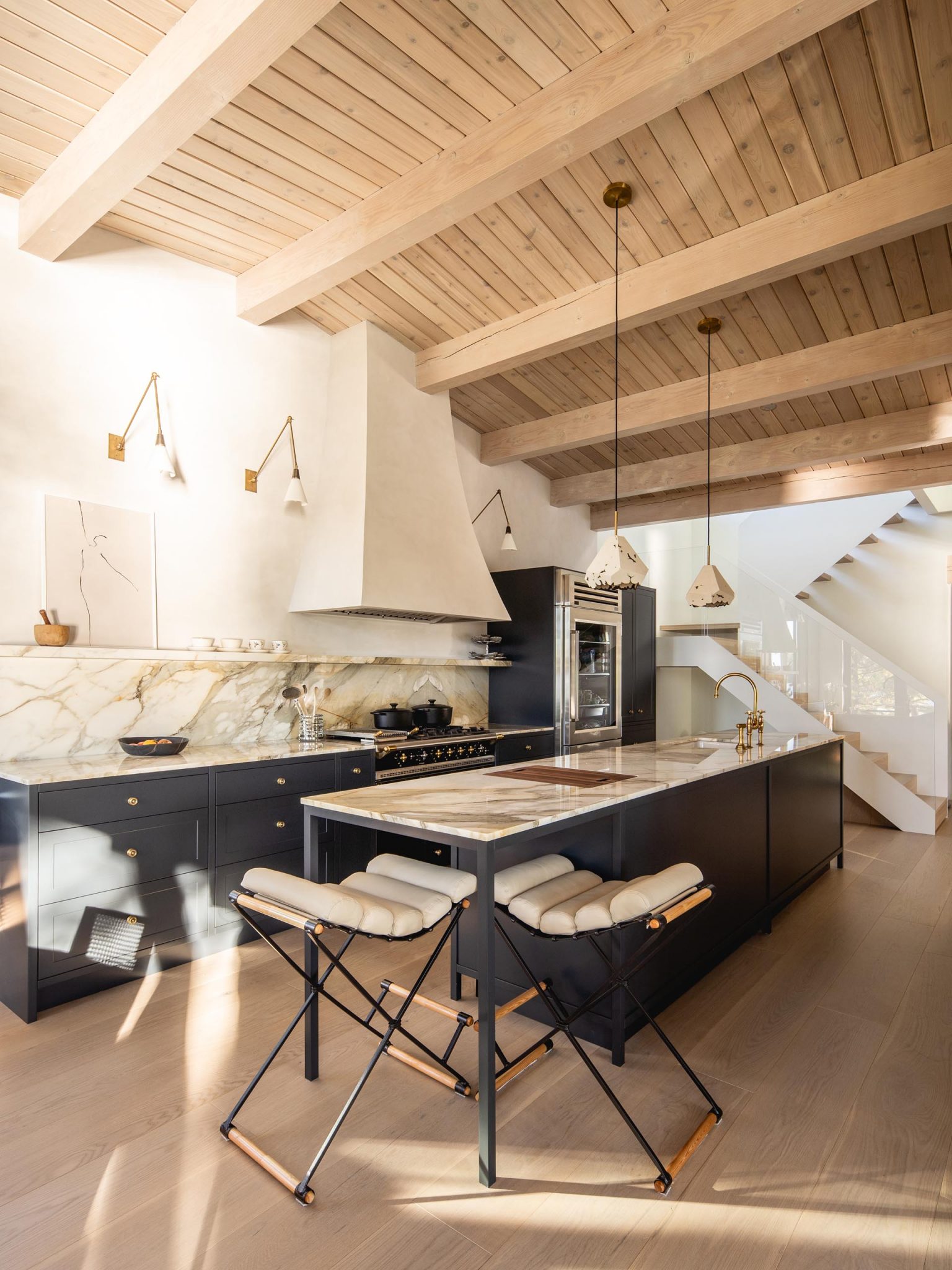 A Black Exterior And New Living Spaces Were Part Of Remodeling An Old   Modern Kitchen Black Cabinets 241120 843 14 1536x2048 