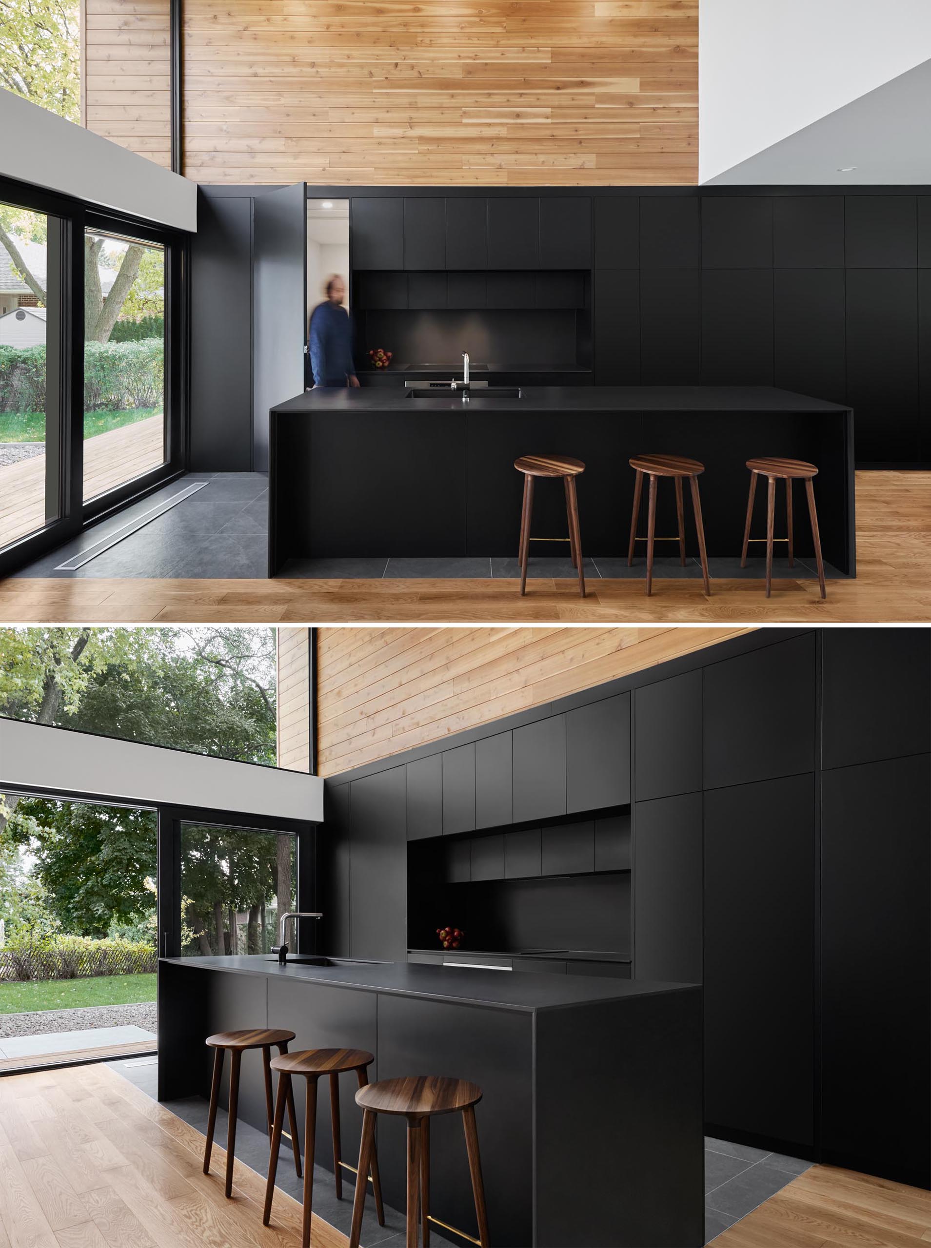 A Black Kitchen Is A Bold Design Decision For The Interior Of This  Remodeled 1960s Home