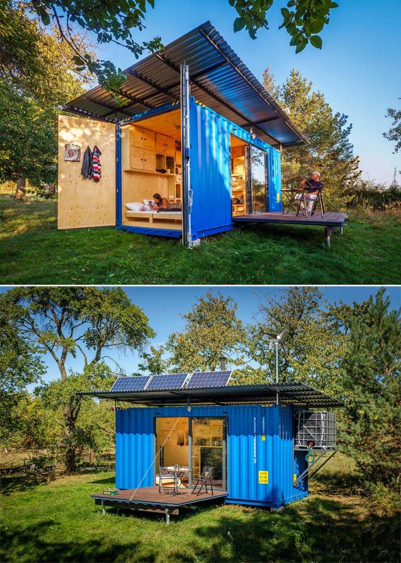 This Off-The-Grid Tiny House Made From A Small Shipping Container Is ...