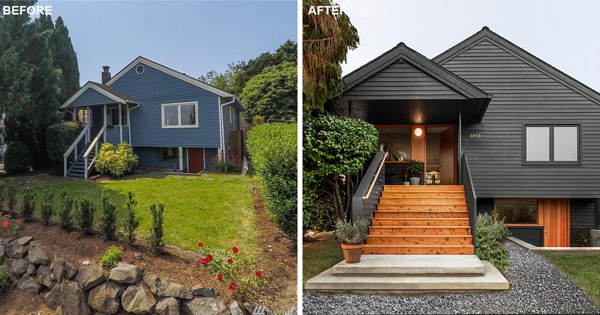 This 1920s Home Was Remodeled With A Black Exterior And Contemporary Interior