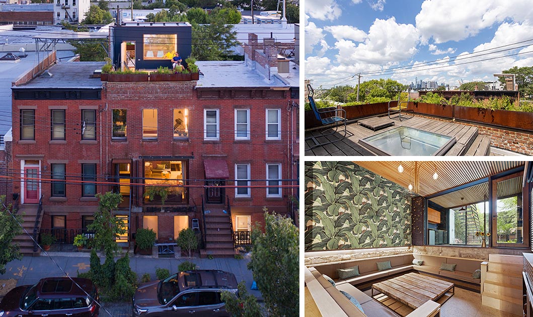 A Sunken Living Room And A Rooftop Deck Are Some Fun Features At This Remodeled Brick Home In New York