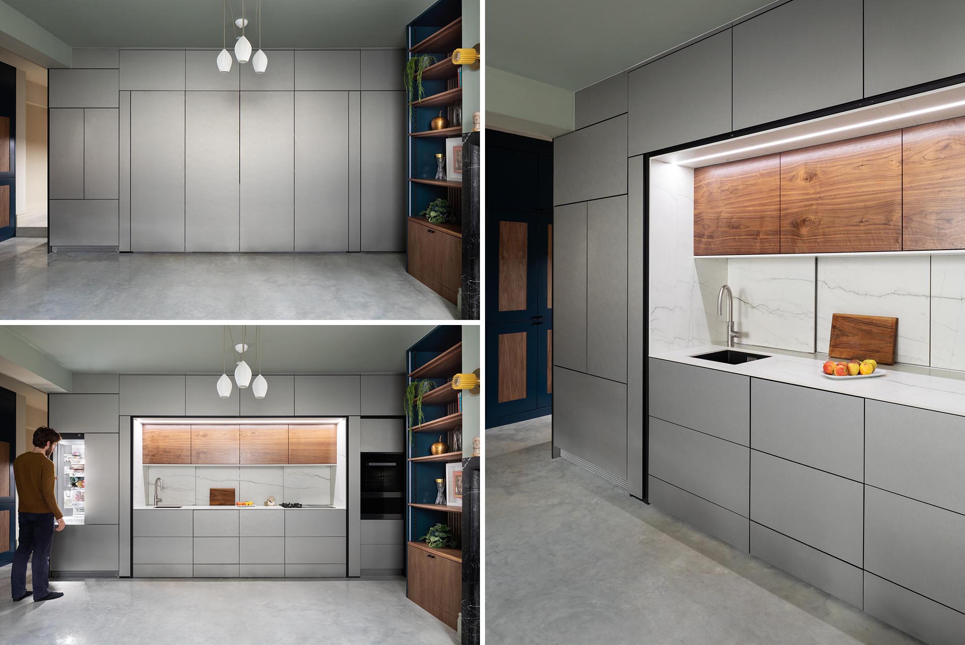 modern kitchen wall storage