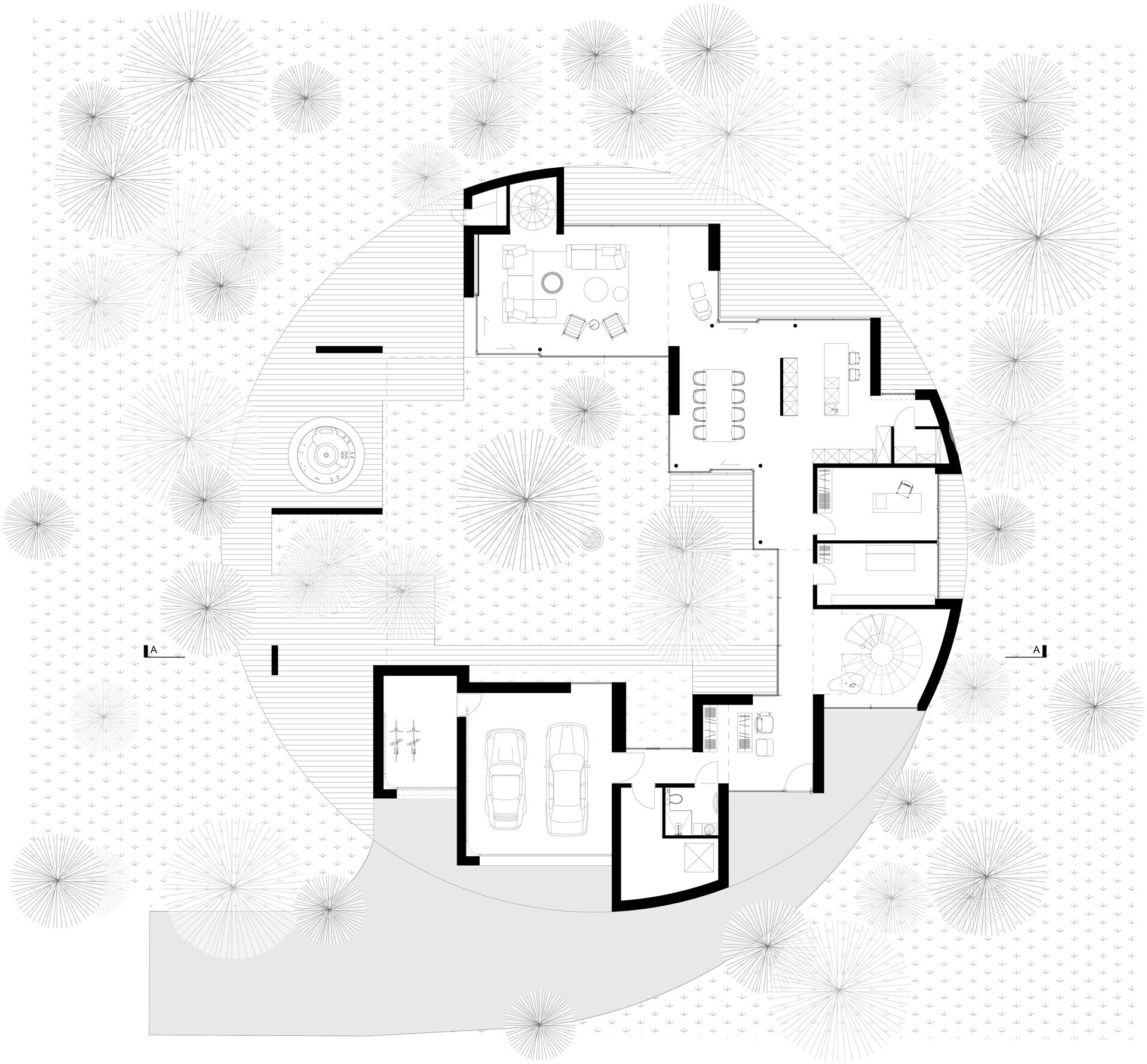 This Circular Shaped Home Was Designed To Wrap Around A Central Garden