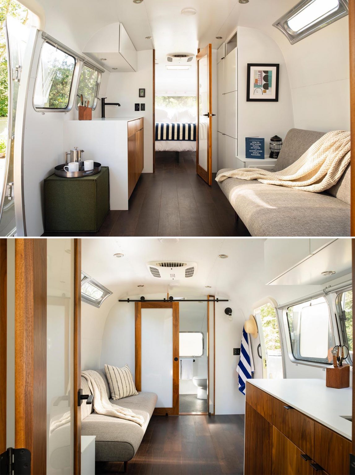 This Airstream Camper Was Updated With A Modern Interior To Create A ...