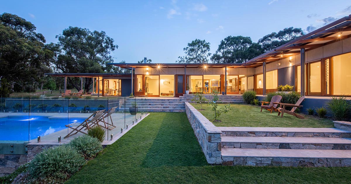 A Terraced Yard Makes The Most Of The Sloped Property At This Home