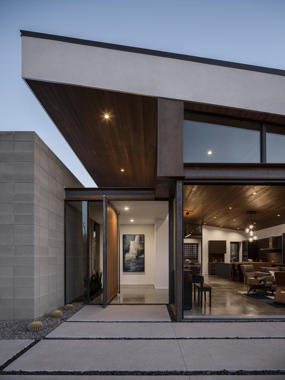 Concrete Blocks Were Used To Create A Modern Facade For This New Home ...