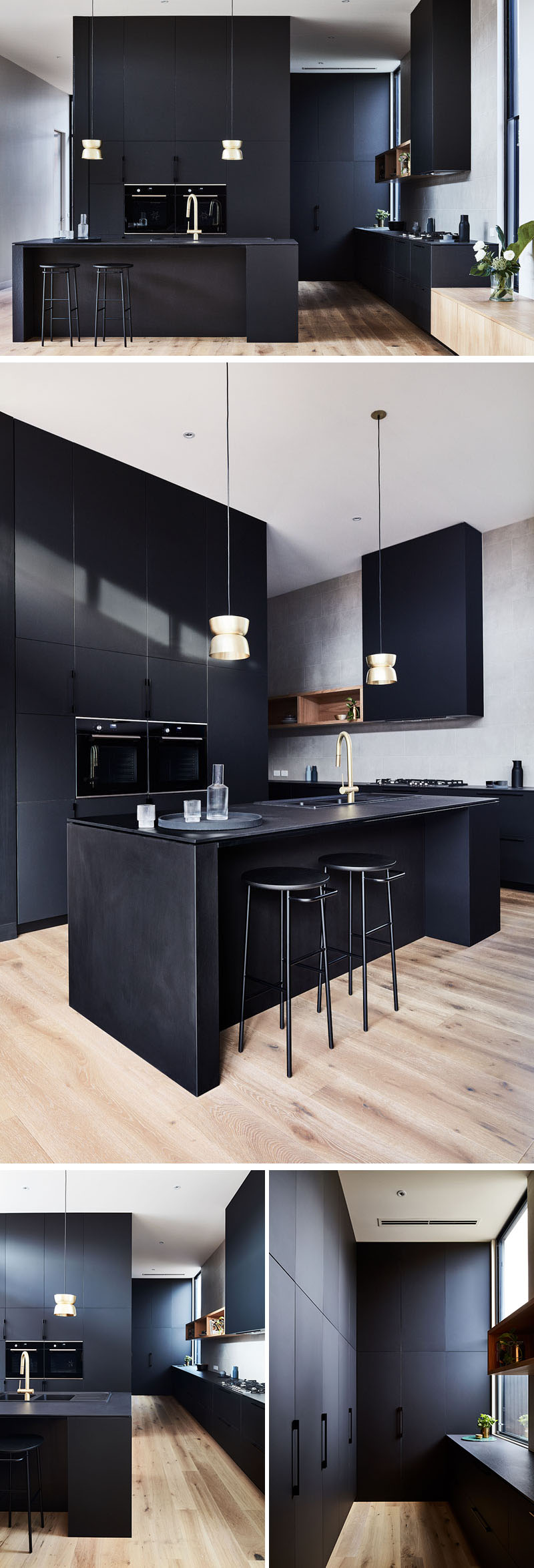 LifeSpaces Group, a building company, have worked together with Auhaus Architecture, to design and build a new house with a black kitchen.