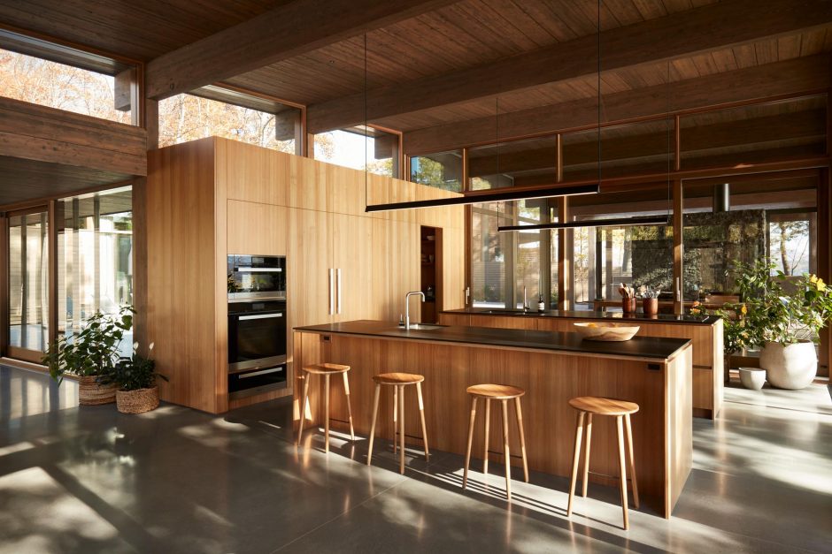 A Kitchen With Two Islands Provides Double The Counter Space For ...