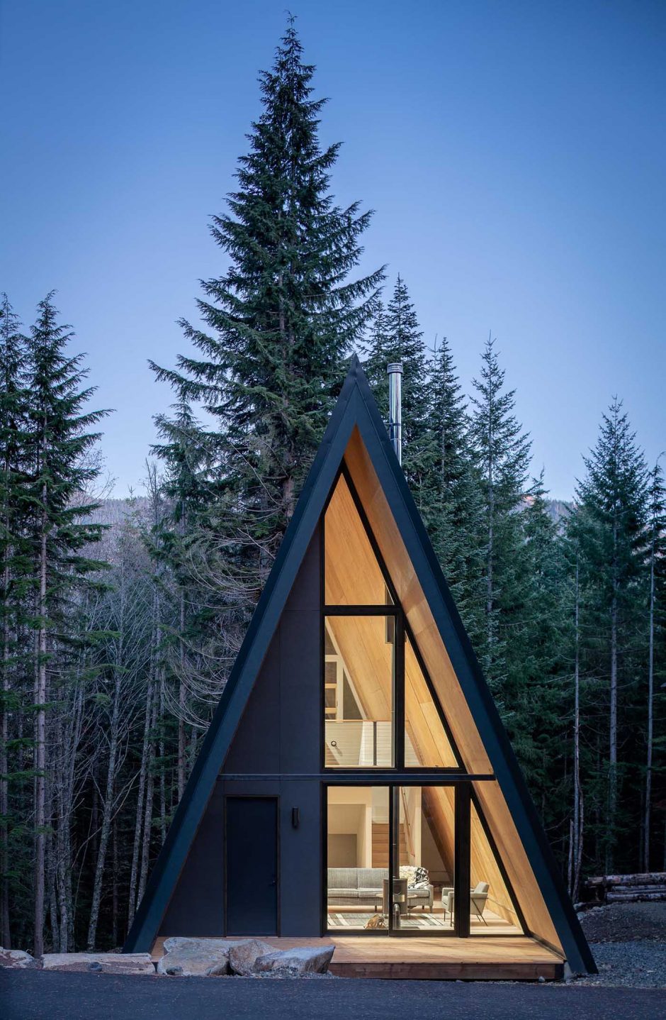 This Steep A-Frame House Is A Bold Form In The Forest