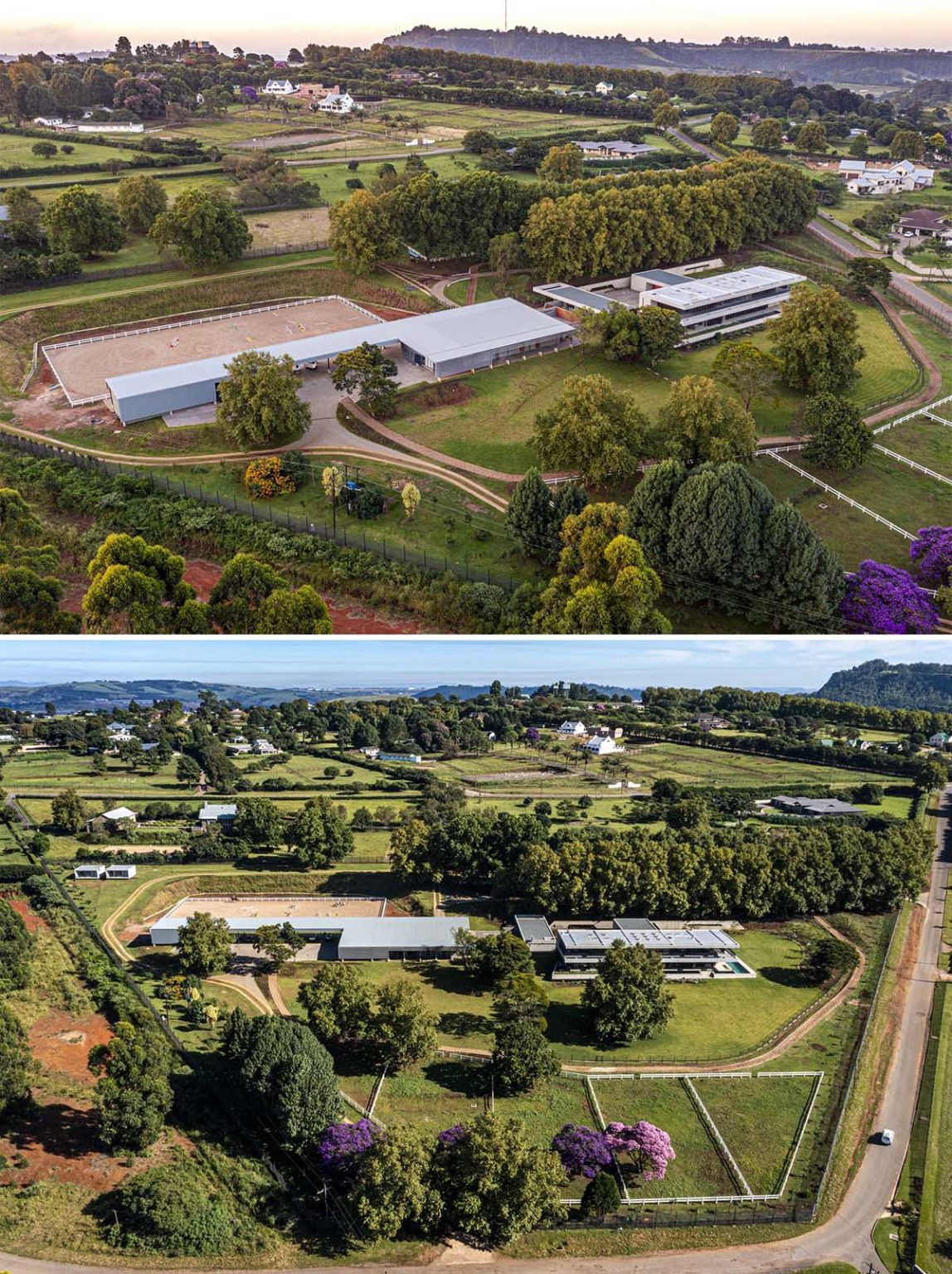 This Modern Home Overlooks The Equestrian Facility That Surrounds It   Modern House With Stables 140122 625 02 1148x1536 