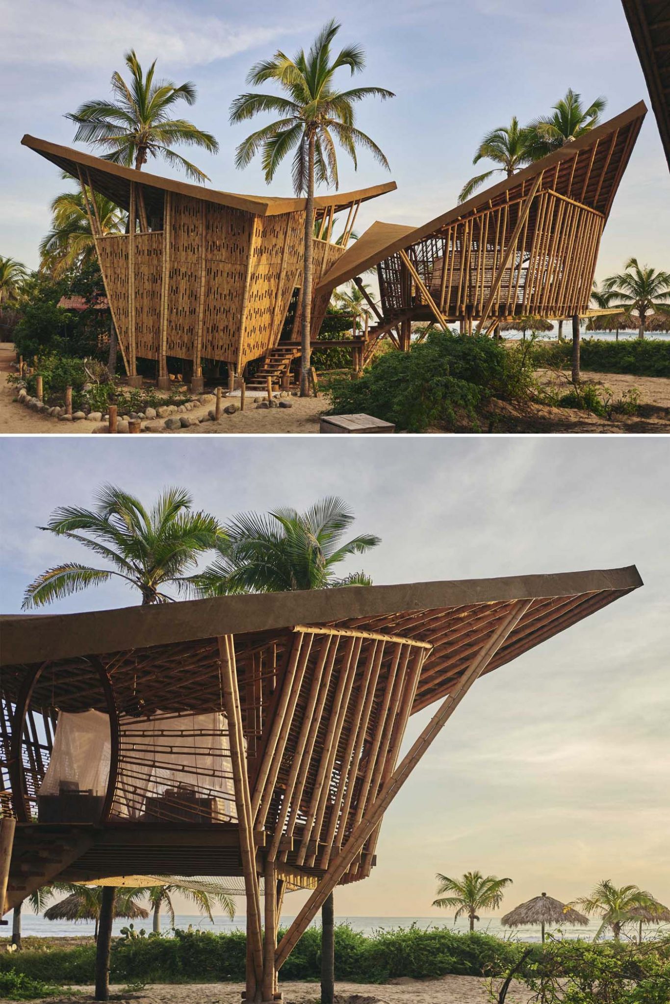 A Collection Of Bamboo Treehouses Was Designed For This Holiday Resort