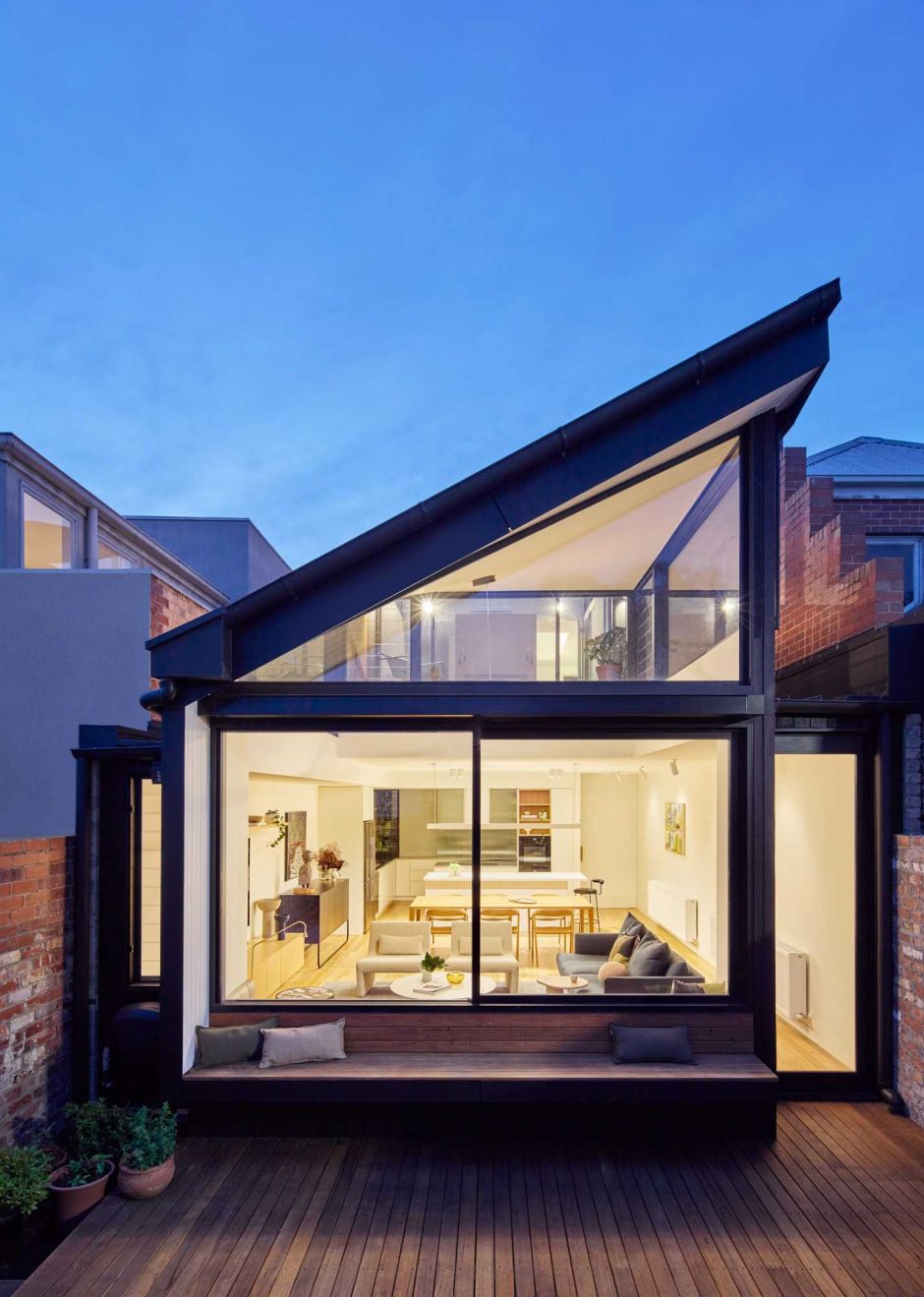 A Built-In Bench Was Designed For Both Sides Of This Home Extension