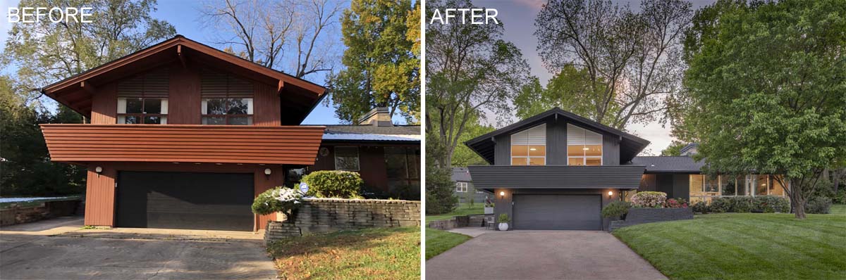 Esta casa moderna de mediados de siglo de los años 50 fueEsta casa moderna de mediados de siglo de los años 50 fue  