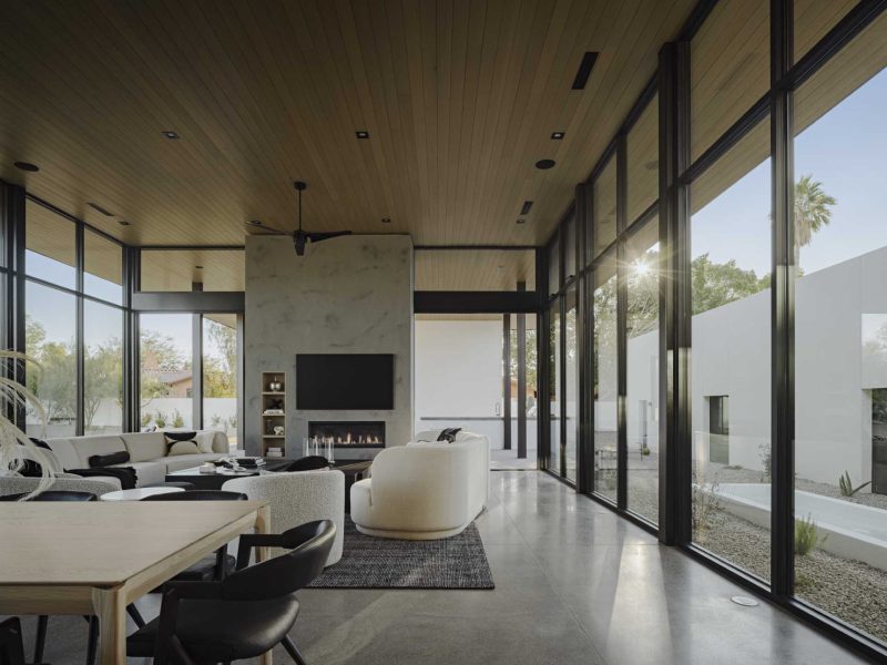 A Huge Wood Ceiling Covers This Home In Arizona