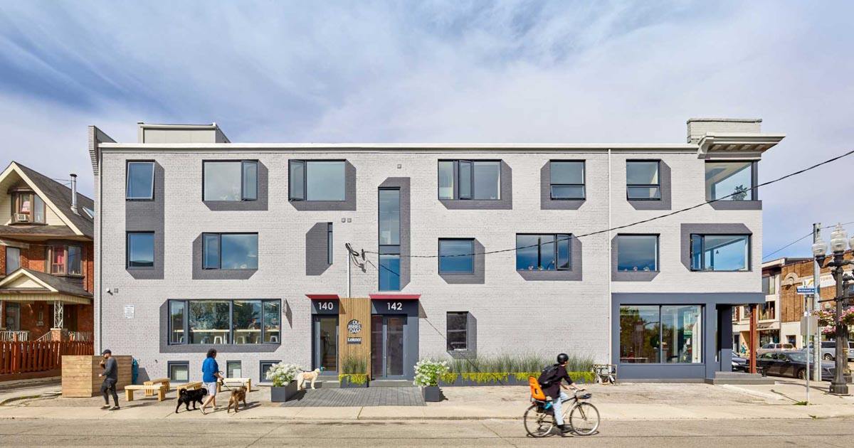 Painted Drop Shadows Around The Windows Create An Interesting Effect On This Building