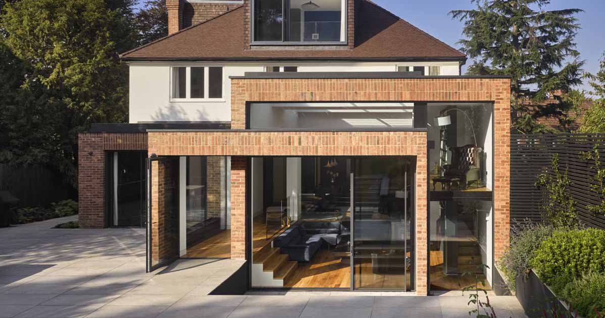 A Sunken Living Room Was Made Possible By A New Extension To This Home