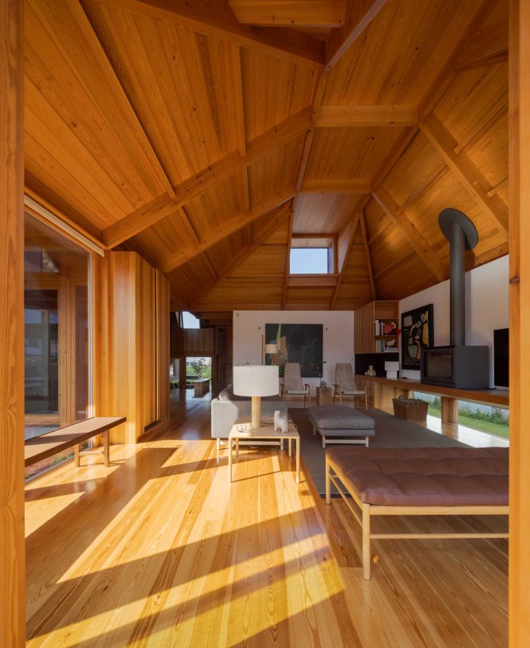 Dramatic Wood Ceilings Are Found Throughout This House