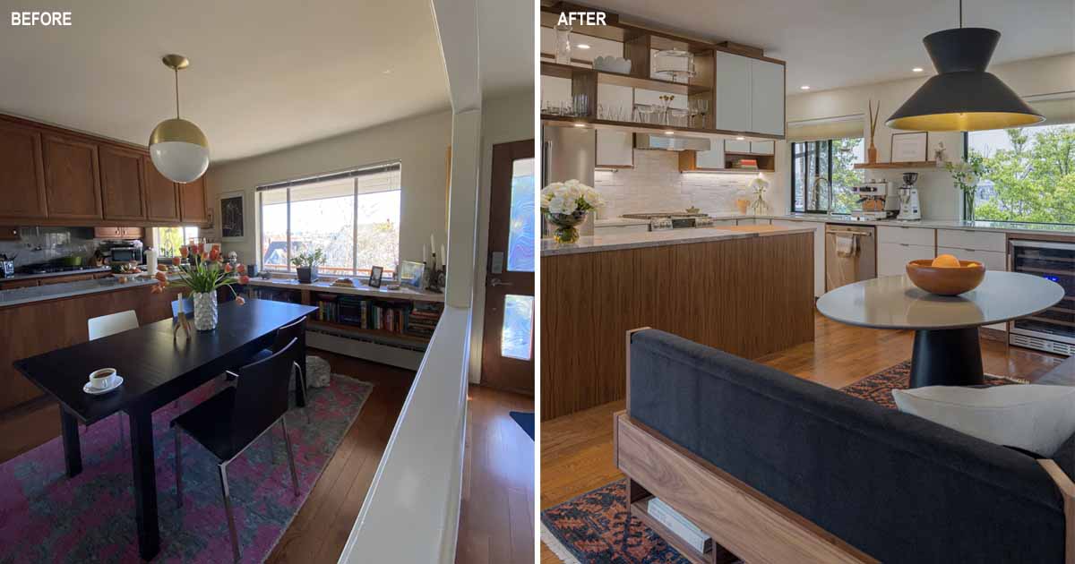 Before & After – A Kitchen And Dining Area Remodel To Open Up The Space And Create More Seating