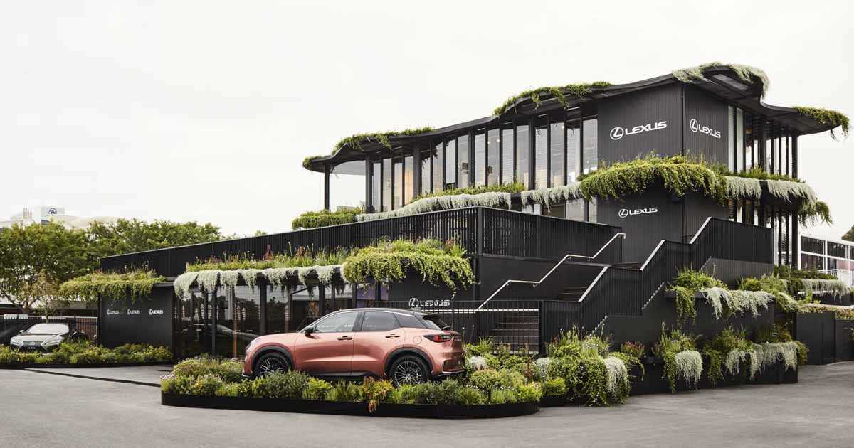 One Thousand Plants Cover The Exterior Of The 'Landmark by Lexus' Pavilion