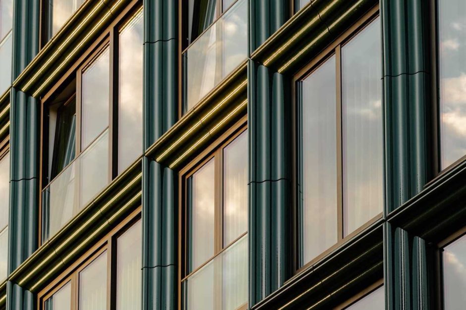 Ceramic Forms Surrounding The Windows Of This New Building Give It A ...