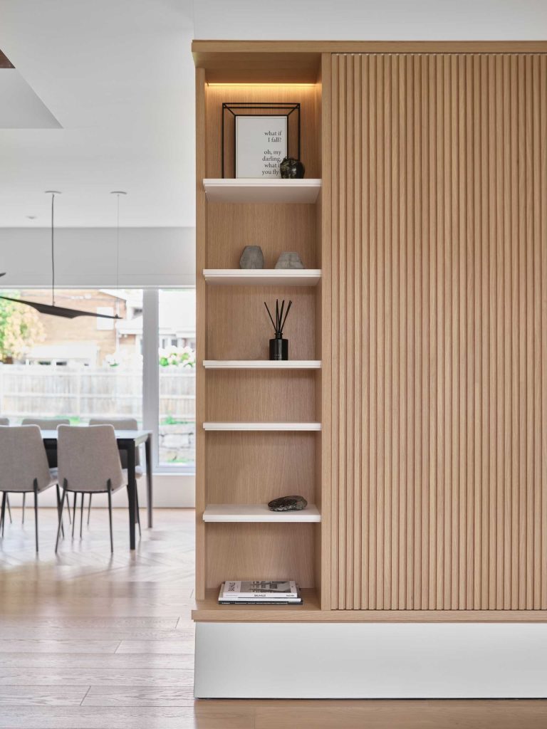 Black Accents Contrast The Wood And White Material Palette Of This Home