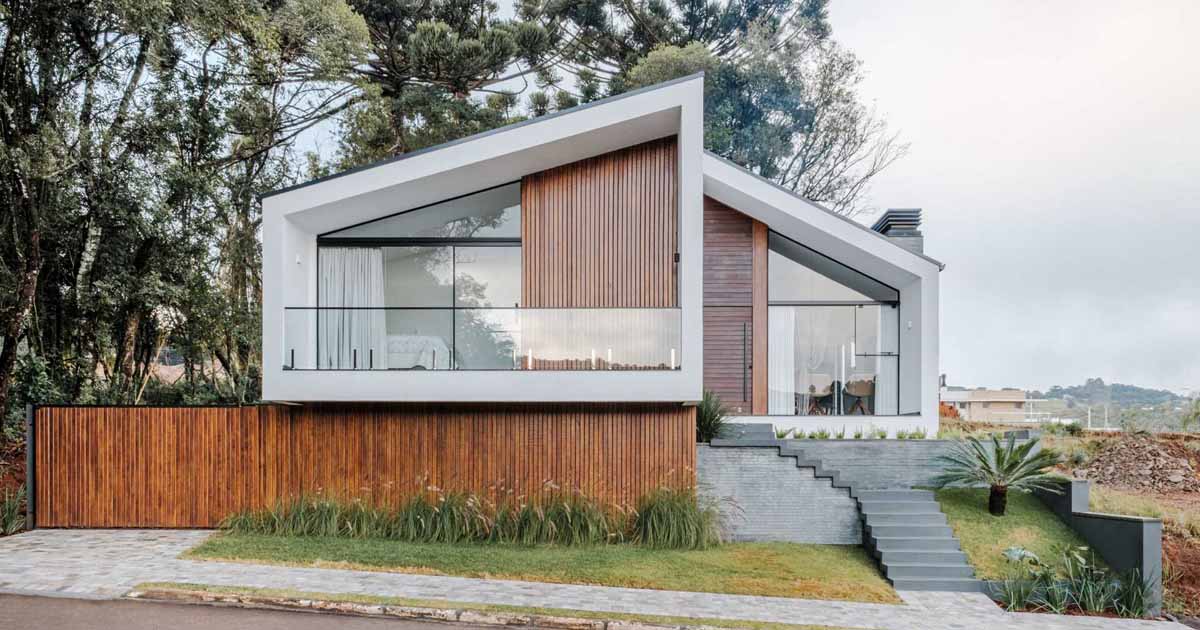 The Reinterpretation Of A Gabled Roof Is On Display At This New House