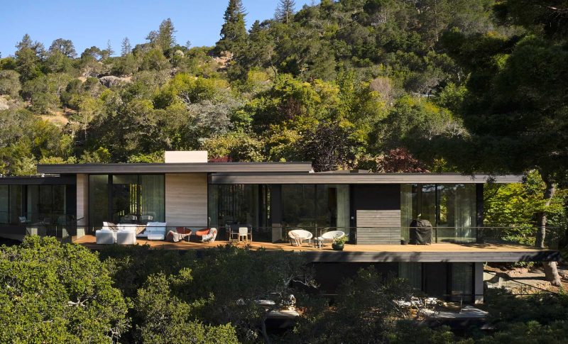 Large Travertine Slabs Were Used To Update This Home's Design