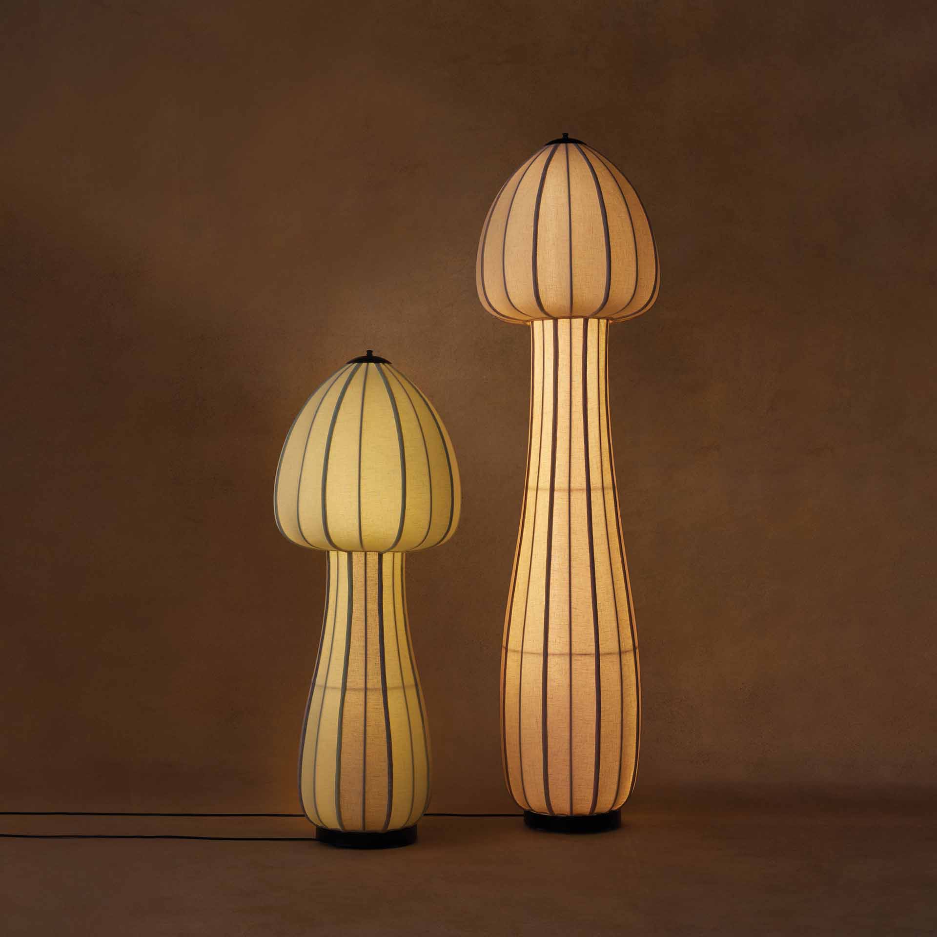Mushroom Floor Lamps by Priyam Doshi