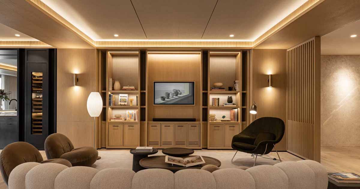Hidden Lighting Creates A Warm Glow Throughout This Apartment Interior