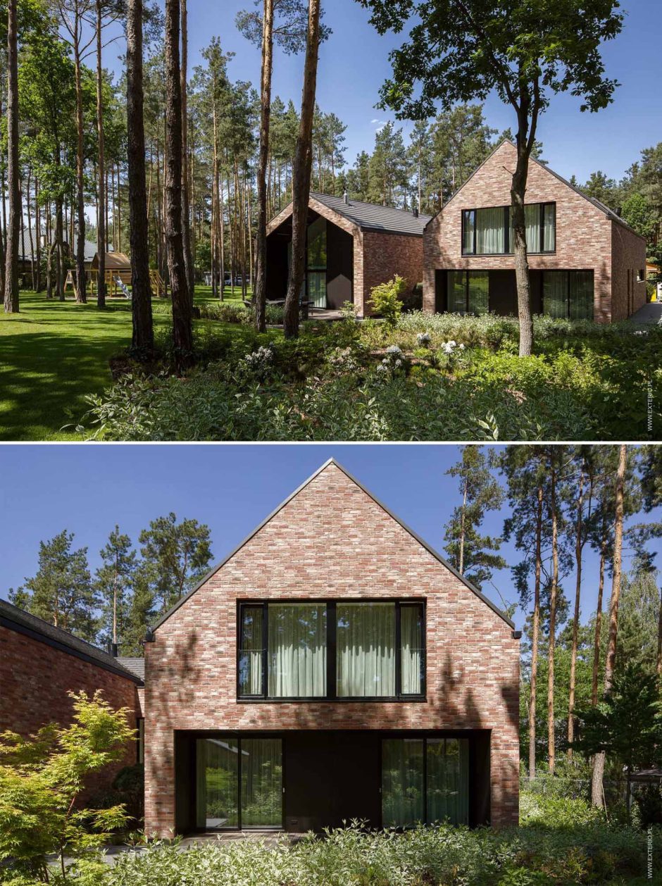 A Modern Brick Home Designed Around The Original Placement Of Trees