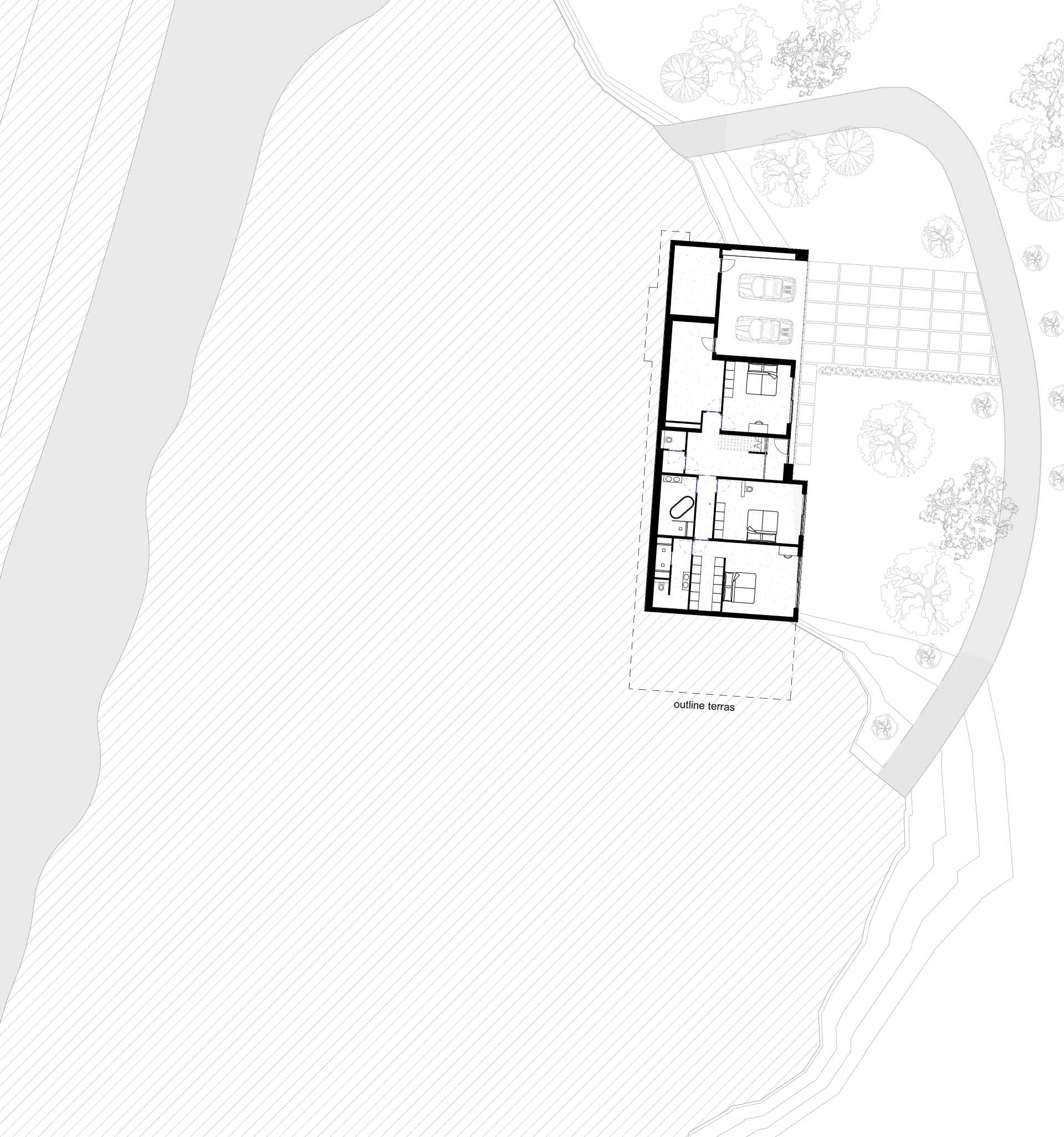 The floor plan of a modern home.