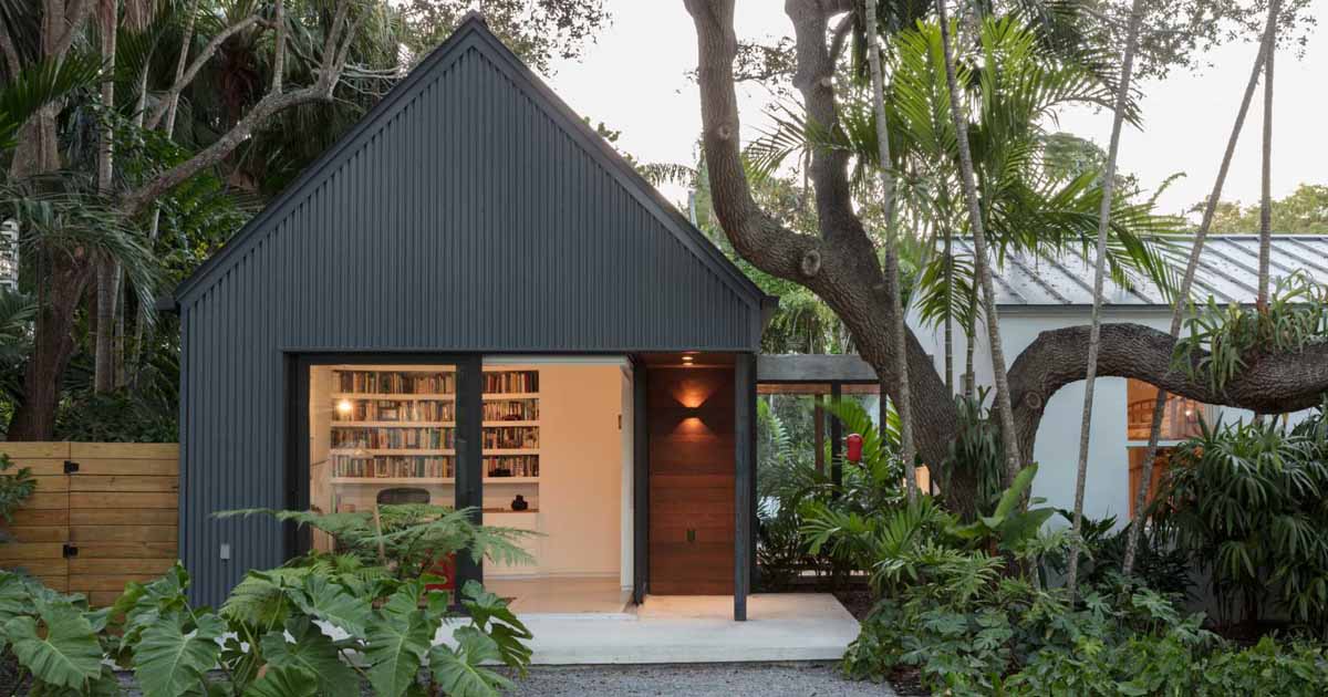 A New Extension Adds A Home Office And Bedroom To This Miami Bungalow