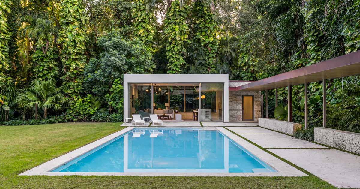 A Pool House And Loggia Enhance This Lush Backyard Experience