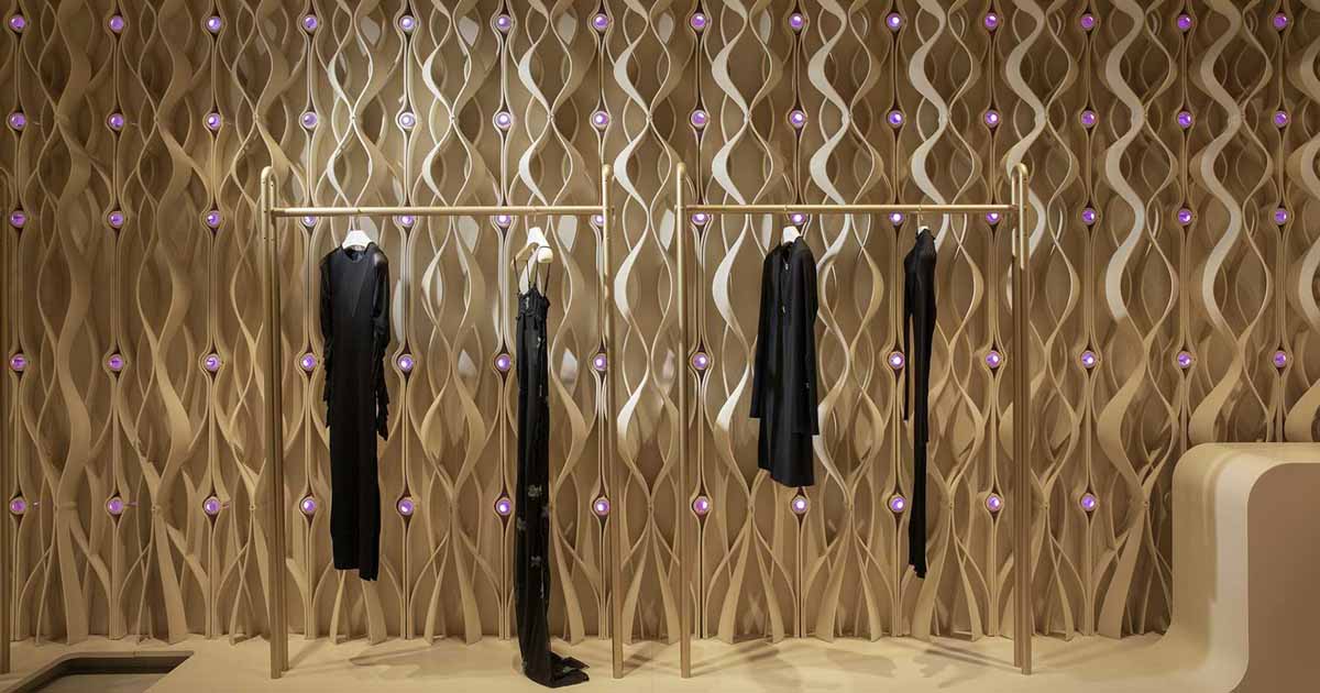 3D Printed Sculptural Walls Surround The Interior Of This New Retail Store
