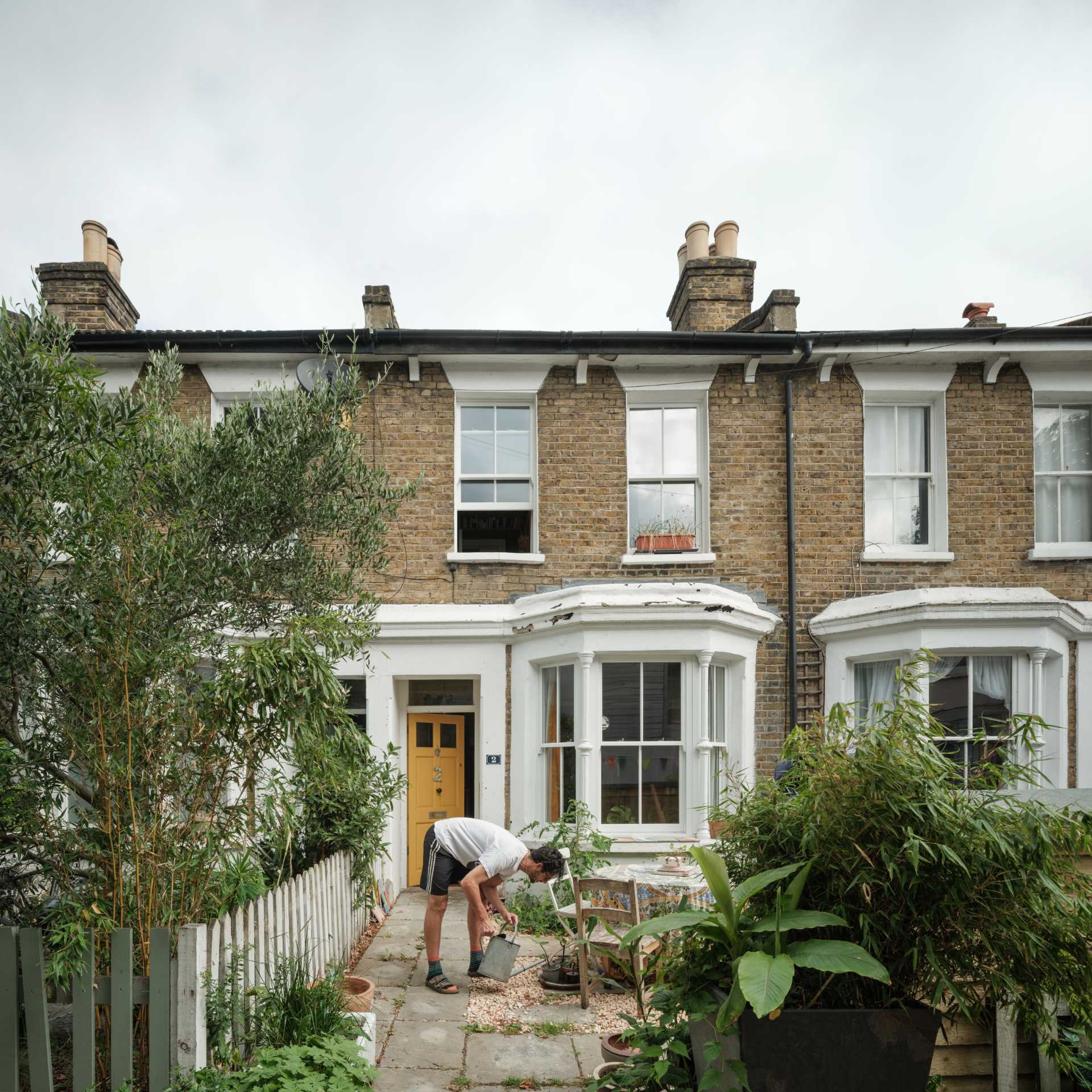 British architecture with a front garden.