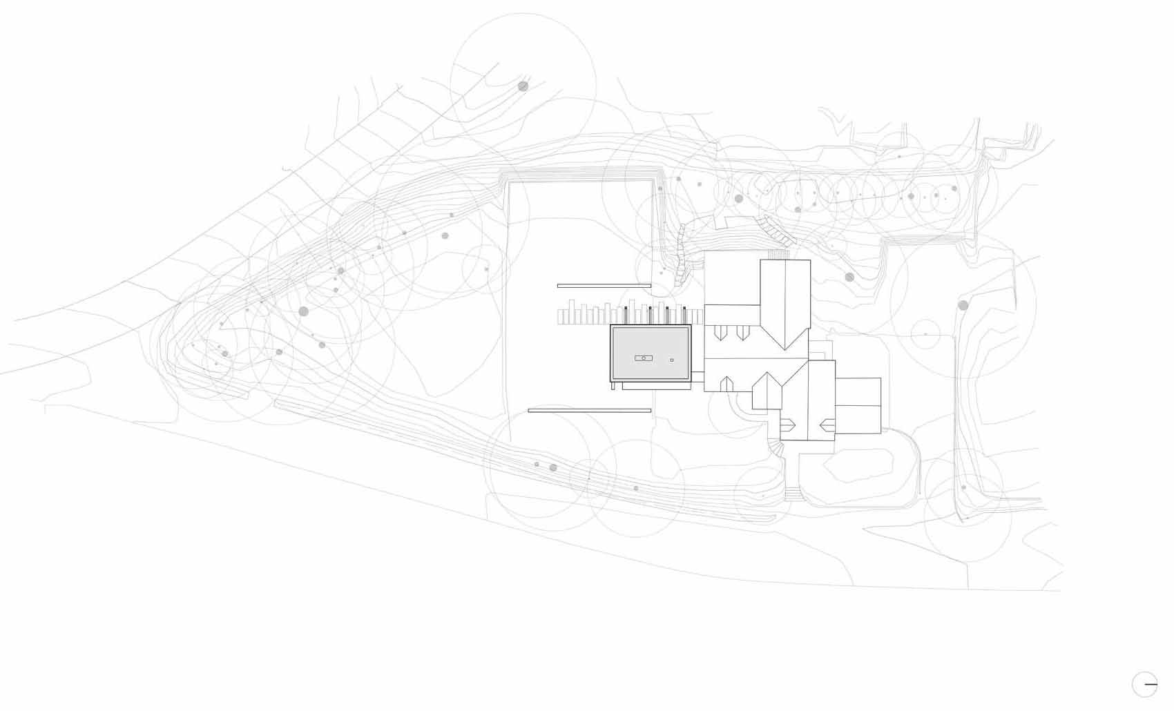 The site plan for a home that received a new addition.