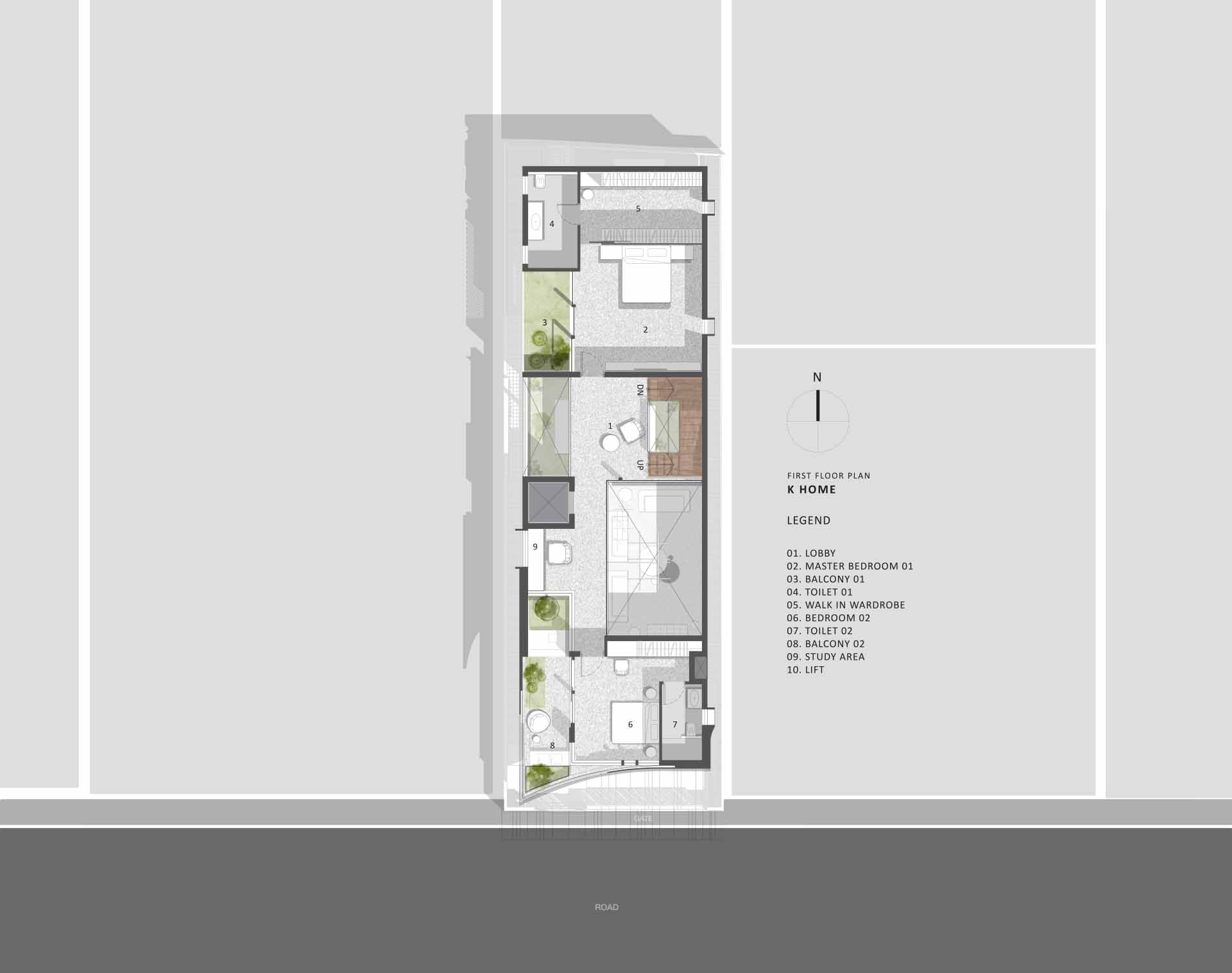 The floor plan of a modern home.