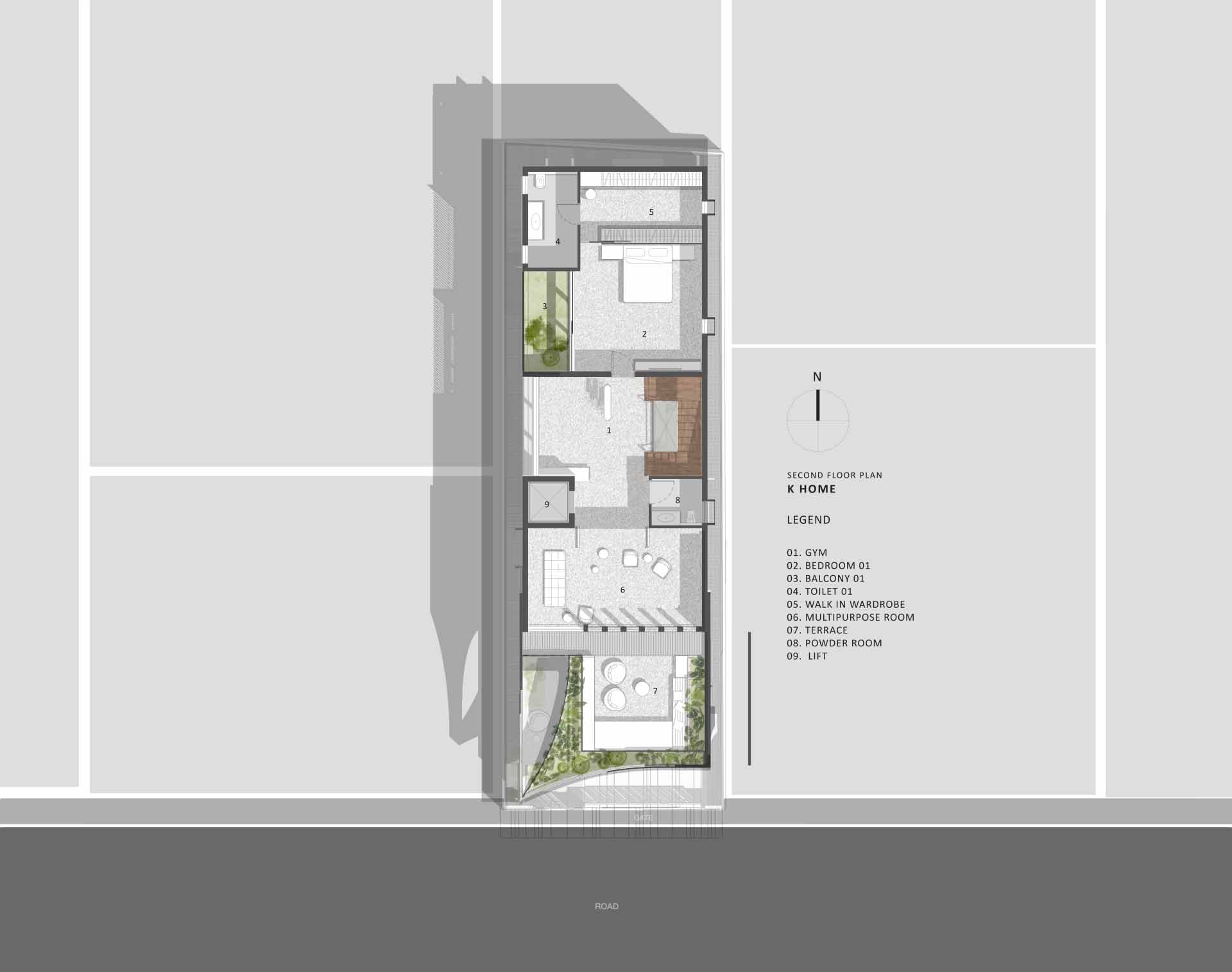 The floor plan of a modern home.