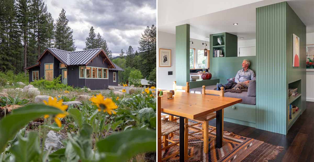 A Daybed Nook Is A Great Place To Read Inside This Cabin